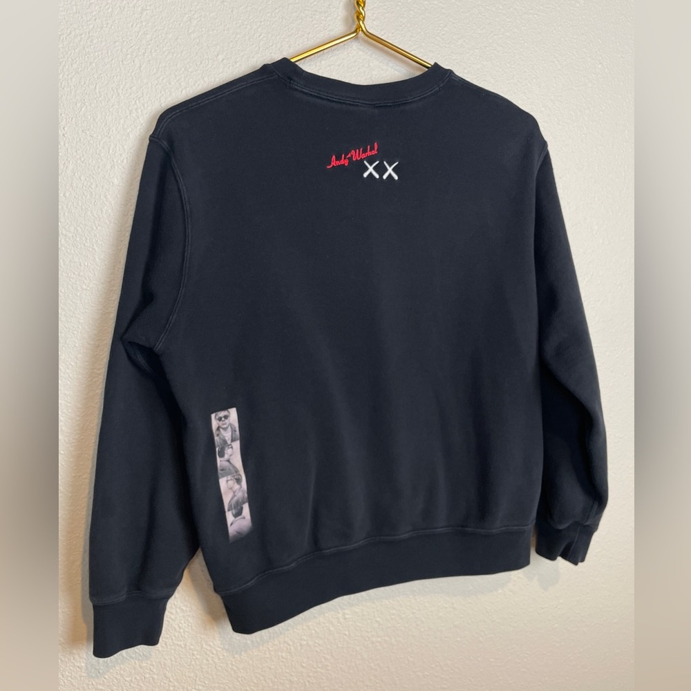 KAWS X UNIQLO Andy Warhol Crew Neck Pullover Sweatshirt Japanese size 13 - Picture 5 of 8